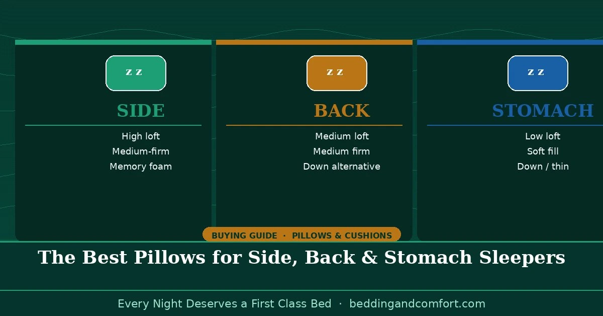 The Best Pillows for Side, Back & Stomach Sleepers