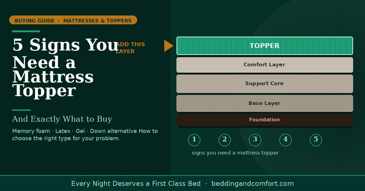 5 Signs You Need a Mattress Topper — And Exactly What to Buy