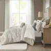 12-Piece Cal King Damask Jacquard Comforter Set — Sheets, Bed Skirt, Euro Shams & Decorative Pillows Included | $153.99