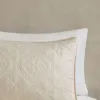 3-Piece Reversible Bedspread Set — King/Cal King, 120"×118", Cream Medallion Quilting, Hypoallergenic, Oversized Drape | $82.99