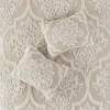 3-Piece Tufted Cotton Chenille Damask Duvet Cover Set — King/Cal King, 104"×92", Button Closure, 4 Corner Ties, Oeko-Tex | $110.99