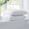 Queen Bed Pillows 2-Pack — Down Alternative Fill, Cotton Cover, Medium Comfort, Hypoallergenic, Antimicrobial, Oeko-Tex Certified