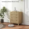 4-Drawer Fluted Dresser — Gold Finger Pulls, Wood Legs, Natural Wood Effect | 27.6"W × 32.7"H