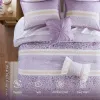 5-Piece Seersucker Comforter Set Full/Queen — 90"×90", Floral Botanical, Lace Embellishments, 2 Filled Throw Pillows, Shabby Chic | $89.99