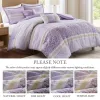5-Piece Seersucker Comforter Set Full/Queen — 90"×90", Floral Botanical, Lace Embellishments, 2 Filled Throw Pillows, Shabby Chic | $89.99