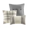 7-Piece Herringbone Buffalo Plaid Comforter Set King — 104"×92", Bed Skirt, 3 Embroidered Decorative Pillows, Oeko-Tex | $133.99