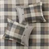 7-Piece Herringbone Buffalo Plaid Comforter Set King — 104"×92", Bed Skirt, 3 Embroidered Decorative Pillows, Oeko-Tex | $133.99