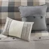 7-Piece Herringbone Buffalo Plaid Comforter Set King — 104"×92", Bed Skirt, 3 Embroidered Decorative Pillows, Oeko-Tex | $133.99