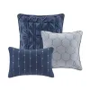 7-Piece Printed Seersucker Comforter Set Queen — Bed Skirt, 3 Decorative Pillows, Floral Botanical | $109.99