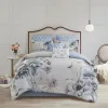 8-Piece Cotton Printed Floral Comforter Set — King, Shabby Chic, Bed Skirt, Euro Shams & Decorative Pillows Included | $160.99