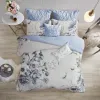 8-Piece Cotton Printed Floral Comforter Set — King, Shabby Chic, Bed Skirt, Euro Shams & Decorative Pillows Included | $160.99