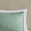 3-Piece Seafoam Reversible Bedspread Set — King/Cal King 120"×118", Medallion Quilting, 2 King Shams, Hypoallergenic, Oversized Drape | $106.95
