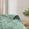 3-Piece Seafoam Reversible Bedspread Set — King/Cal King 120"×118", Medallion Quilting, 2 King Shams, Hypoallergenic, Oversized Drape | $106.95