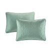 3-Piece Seafoam Reversible Bedspread Set — King/Cal King 120"×118", Medallion Quilting, 2 King Shams, Hypoallergenic, Oversized Drape | $106.95