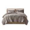 Grey Faux Fur Sherpa Comforter Set King/Cal King — 3-Piece, 104"×90", Shaggy Long Fur, Plush Reverse, Oeko-Tex | $193.70