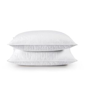 King Down Feather Blend Bed Pillows 2-Pack — Firm Comfort, Ventilated, 233 Thread Count Cover, 36" Wide, Machine Washable