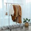 Chrome Silver Collapsible Garment Rack — 200 lb Jointless Rod, Adjustable 36"–52", Fold-Flat | $115.70