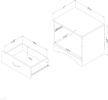 Modern White Nightstand — 1 Drawer, Open Shelf, Metal Hardware | 23"W × 21"H | $193.70