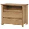 3-Drawer Rustic Brown Bedside Table — Engineered Wood Nightstand, Smooth-Glide Drawers, Space-Saving Compact Design