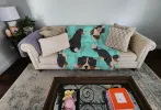Bernese Mountain Dog Quilted Throw Blanket — 50"×60", Cotton Fill, Whip Stitch Trim, Lightweight | $66.06