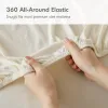 Twin Jersey Knit Sheet Set — 50% Cotton 50% Polyester, All-Season, Flat Sheet, Fitted Sheet & Pillowcase | $58.69