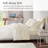Twin Jersey Knit Sheet Set — 50% Cotton 50% Polyester, All-Season, Flat Sheet, Fitted Sheet & Pillowcase | $58.69