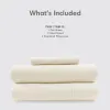Twin Jersey Knit Sheet Set — 50% Cotton 50% Polyester, All-Season, Flat Sheet, Fitted Sheet & Pillowcase | $58.69