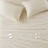Twin Jersey Knit Sheet Set — 50% Cotton 50% Polyester, All-Season, Flat Sheet, Fitted Sheet & Pillowcase | $58.69