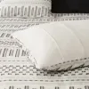 Cotton Jacquard Duvet Cover Mini Set — King/Cal King, 104"×92", Eyelash Woven Stripe, Farmhouse Style, Button Closure | $116.99