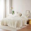 Twin Jersey Knit Sheet Set — 50% Cotton 50% Polyester, All-Season, Flat Sheet, Fitted Sheet & Pillowcase | $58.69