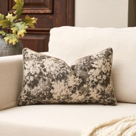Amazon.com: Yangest Neutral Floral Pillow Cover 12 x 20 Inches