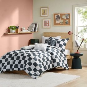 Checkered Comforter Set(Twin/Twin XL)