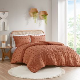 Orange Clip Jacquard Comforter Set — 3D Pompom Face, Microfiber Reverse, Oeko-Tex | Twin & Twin XL | $79.28