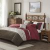 7-Piece Embroidered Queen Comforter Set — Floral Embroidery, Dupioni Shine, Bed Skirt & 3 Decorative Pillows Included | $161.08
