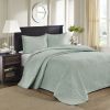 Seafoam Reversible Quilt Set — Twin & Twin XL, 68"×90", Pre-Washed Cotton Fill, Patterned Quilting Both Sides | $79.95