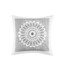 Cotton Embroidered Decorative Square Pillow