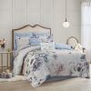 8-Piece Cotton Printed Floral Comforter Set — King, Shabby Chic, Bed Skirt, Euro Shams & Decorative Pillows Included | $160.99