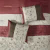 7-Piece Embroidered Queen Comforter Set — Floral Embroidery, Dupioni Shine, Bed Skirt & 3 Decorative Pillows Included | $161.08