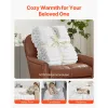 Double-Sided Flannel Fleece Throw Blanket — 50"×60", Ribbed White, Reinforced Edges, Lightweight Warmth, Machine Washable | $37.99