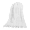 Double-Sided Flannel Fleece Throw Blanket — 50"×60", Ribbed White, Reinforced Edges, Lightweight Warmth, Machine Washable | $37.99