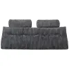 Queen Size Wedge Headboard Pillow — 59"W, 2 Side Pockets, 2 Removable Headrests, Velvet & Fiber Foam | $58.34