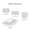 Black & Grey Plaid Comforter Set — 4 Piece, Hand-Drawn Print, Antimicrobial, Twin & Twin XL | $84.32