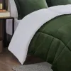 4-Piece Plush to Sherpa Comforter Set King — 102"×86", Printed Plush Face, Cozy Cabin Berber Reverse, Appliquéd Pillow | $155.06