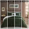 4-Piece Plush to Sherpa Comforter Set King — 102"×86", Printed Plush Face, Cozy Cabin Berber Reverse, Appliquéd Pillow | $155.06