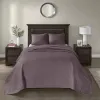 Purple Reversible Queen Bedspread Set — Oversized 102"×118", Classic Stitch Quilting, Antimicrobial | $100.99