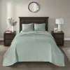 Seafoam Reversible Quilt Set — Twin & Twin XL, 68"×90", Pre-Washed Cotton Fill, Patterned Quilting Both Sides | $79.95