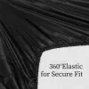 Black Satin Queen Sheet Set — 4 Piece, 15" Deep Pocket, 90 GSM | $26.31