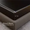 Black Satin Queen Sheet Set — 4 Piece, 15" Deep Pocket, 90 GSM | $26.31
