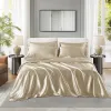 King Satin Luxury Sheet Set — 6 Pieces, 4 King Pillowcases, Wrinkle Free, Hair & Skin Friendly, Oeko-Tex Certified | $63.78