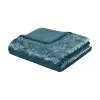 3-Piece Crushed Velvet Duvet Cover Set Twin/Twin XL — Diamond Quilted, Button Closure, Corner Ties, Glam Luxury, Blush or Teal | $64.99
